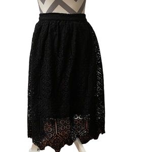 H&M  Pleated  Lace Skirt